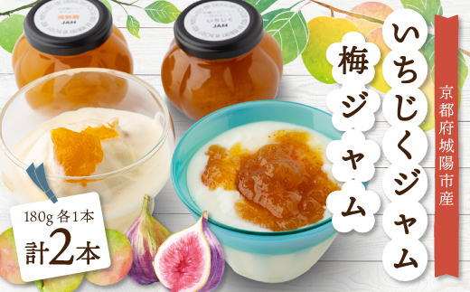 城陽市産いちじくジャム・梅ジャム 2本セット【1419944】京都府城陽市6000鍋セット・総菜・加工食品ジャム・はちみつ