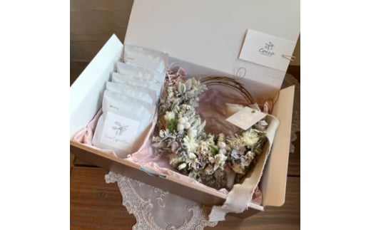 自家焙煎珈琲とドライフラワーリース【1456314】京都府城陽市20000お茶・飲料コーヒー・紅茶