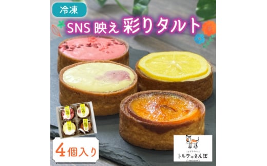 SNS映え彩りタルト 4個入り トルテのさんぽ【1565834】京都府城陽市11000菓子・スイーツその他 和菓子