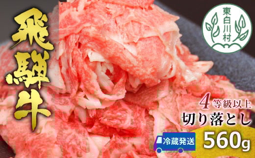 【3月発送】飛騨牛 4等級以上 切り落とし 560g 牛肉 和牛 肉 切落し ブランド牛 4等級 5等級 国産 10000円岐阜県東白川村10000肉牛肉