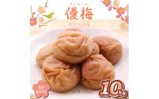 紀州南高梅 優梅 10kg和歌山県御坊市100000鍋セット・総菜・加工食品漬物・梅干・キムチ