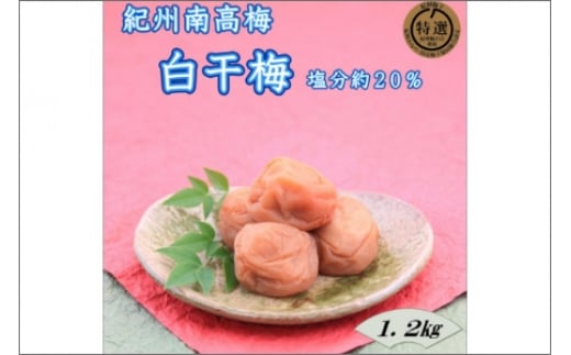 【家庭用】紀州南高梅 白干梅 1.2kg和歌山県御坊市16000鍋セット・総菜・加工食品漬物・梅干・キムチ