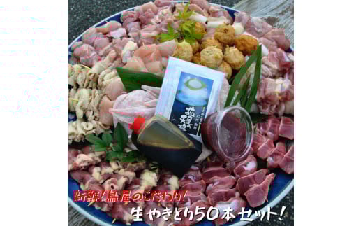 焼き鳥屋が作る【本格焼き鳥お任せセット50本】【特製タレ付き】和歌山県御坊市21000肉鶏肉