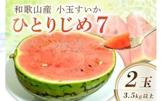 【産地直送】和歌山産小玉すいか「ひとりじめ7」2玉入り《先行予約》【2026年6月より順次発送予定】和歌山県御坊市12000果物・フルーツメロン・スイカ