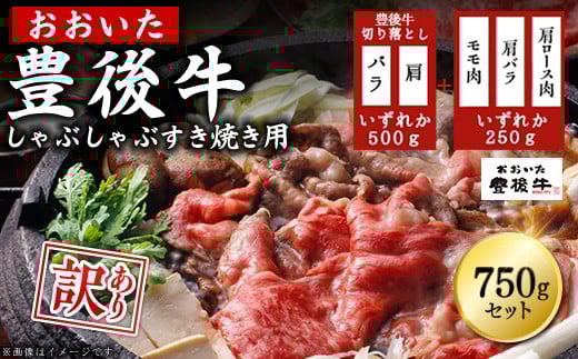 訳あり!豊後牛しゃぶしゃぶすき焼き750gセット D11-S大分県姫島村10000肉牛肉