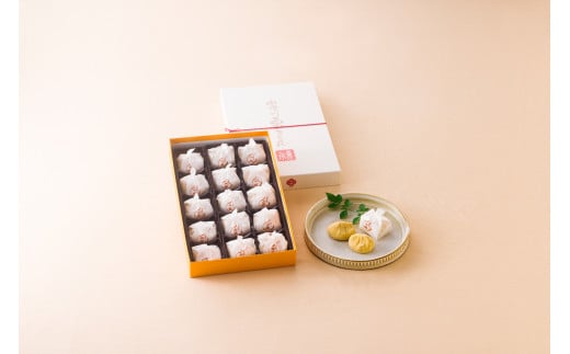 【高島屋選定品】<七福> 栗きんとん15個入  栗きんとん 栗 栗粒 甘さ控えめ 中津川市 中津川 F4N-1938岐阜県中津川市18000菓子・スイーツその他 和菓子