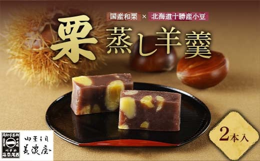 【中津川銘菓】【栗の銘菓】御菓子司美濃屋 栗蒸し羊羹 2本入り 国内特選栗使用 中津川銘菓 中津川 岐阜 和菓子 お茶菓子 お茶請け 羊羹 菓子 食品 F4N-1936岐阜県中津川市9000菓子・スイーツ