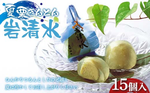 〈御菓子司 恵那福堂〉夏栗きんとん 岩清水15個入 F4N-2456岐阜県中津川市16000菓子・スイーツその他 和菓子