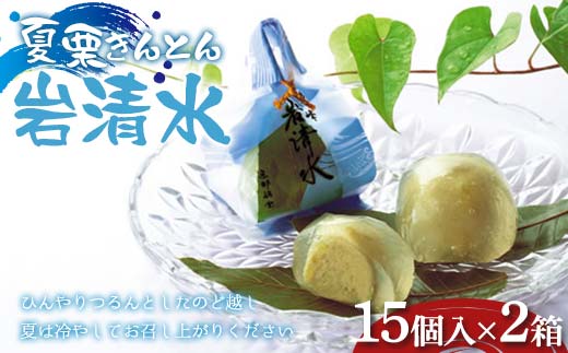 〈御菓子司 恵那福堂〉夏栗きんとん 岩清水30個(15個×2箱) F4N-2458岐阜県中津川市31000菓子・スイーツその他 和菓子
