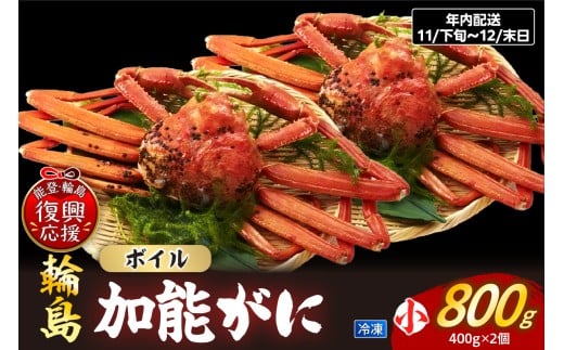 【先行予約】加能ガニ(雄ズワイガニ、冷凍)(小×2)【2025年11月下旬-12月末日にお届け】石川県輪島市68000魚介・海産物カニ