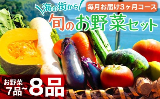 定期便 3回 3ヶ月 訳あり 野菜 詰め合わせ セット 7~8品種 毎月お届け 高知県 須崎市 頒布会 旬の野菜 やさい ベジタブル キット 季節野菜 高知 須崎 国産 人気 半年間 毎月 お届け 季節 旬 新