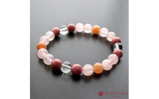 恋縁結びパワーストーンブレスレット女性用(縁結び02)・8mm玉 (20.8cm)高知県須崎市64000衣類・装飾品・工芸品アクセサリー