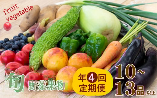 【 定期便 4回 】 野菜 ・ 果物 10 〜 13 種類 セット | お楽しみ やさい フルーツ セット 旬 春 夏 秋 冬 採れたて 新鮮 農家 直送 詰め合わせ 国産 季節 フレッシュ 果物 フルーツ ぶどう いちご