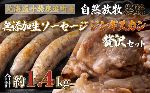 鹿追産 自然放牧黒豚無添加生ソーセージ&ジンギスカンの贅沢セット 【 ふるさと納税 人気 おすすめ ランキング 生ソーセージ 黒豚ソーセージ ポークソーセージ ジンギスカン 黒豚ジンギ