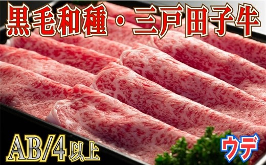【黒毛和牛A4・B4等級以上】「三戸田子牛」ウデスライス380g青森県三戸町21000肉牛肉