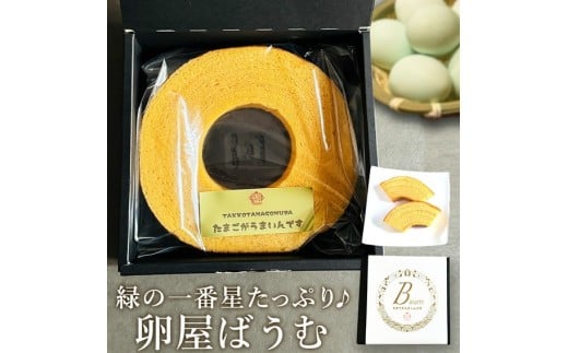 緑の一番星たっぷり♪卵屋ばうむくーへん(ホール1個 230g)新鮮 卵 バウムクーヘン 焼き菓子 バームクーヘン ホール 贈答 土産 高級卵 国産 青森県 三戸町 AR-25-003青森県三戸町16000菓子・ス