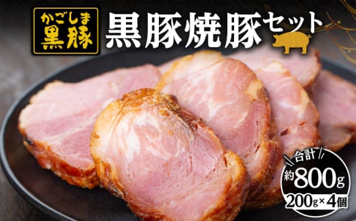 1447 黒豚焼豚200g×4個 KN038-017鹿児島県鹿屋市15000肉その他 肉
