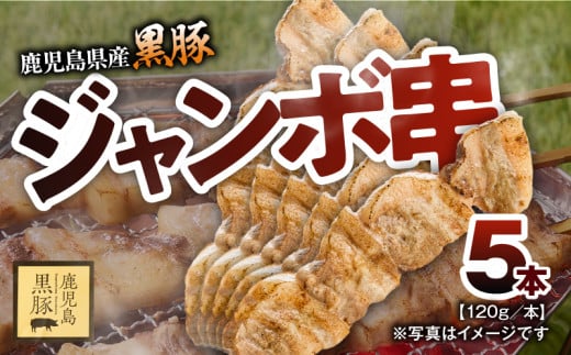鹿児島県産黒豚ジャンボ串5本(120g/本) KN054-015-01鹿児島県鹿屋市9000肉豚肉
