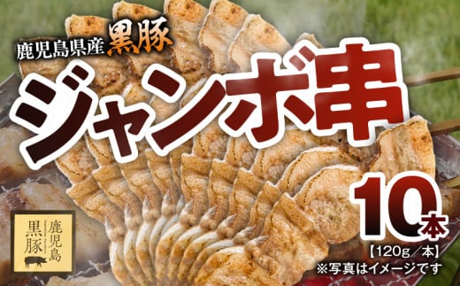 鹿児島県産黒豚ジャンボ串10本(120g/本) KN054-015-02鹿児島県鹿屋市13000肉豚肉