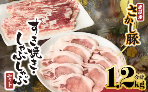 鹿屋産豚肉すき焼き・しゃぶしゃぶセット【10月お届け】 KN079-002-10鹿児島県鹿屋市14000肉豚肉