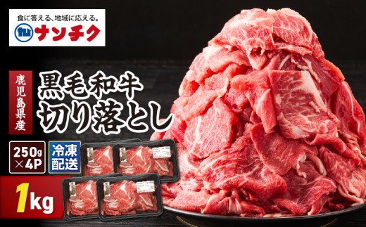 鹿児島県産 黒毛和牛 切り落し 計1kg KN102-006-02鹿児島県鹿屋市12000肉牛肉