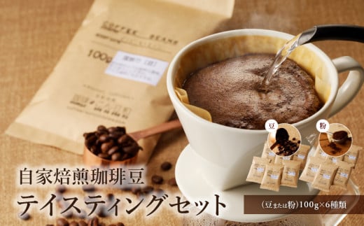 世界の自家焙煎珈琲豆テイスティングセット 100g×6種類【粉・中挽き】 A113-001-02鹿児島県奄美市22000お茶・飲料コーヒー・紅茶