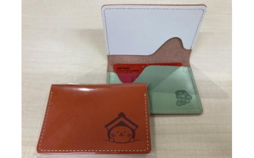 とち介のレザーカードケース(オレンジ)【雑貨 ファッション 人気 おすすめ 】栃木県栃木市14000衣類・装飾品・工芸品その他 装飾品・工芸品
