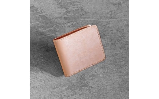 栃木レザー使用|やわらか本革二つ折り財布|Half wallet 02C|タン|minca(全6色)栃木県栃木市87000衣類・装飾品・工芸品財布