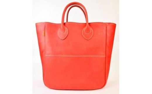 栃木レザー使用|ソフトな手触り 本革 A4対応トートバッグ|Tote bag 03 M|レッド|minca(全6色)栃木県栃木市118000衣類・装飾品・工芸品鞄・バッグ