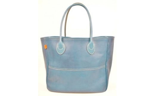 栃木レザー使用|ソフトな手触り 本革 A4も入る大容量 本革トートバッグ|Tote bag 03 L|ブルー|minca(全6色)栃木県栃木市141000衣類・装飾品・工芸品鞄・バッグ