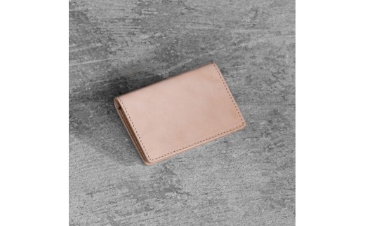 栃木レザー使用|約50枚収納 本革名刺入れ|Card holder 02|タン|minca(全7色)栃木県栃木市48000衣類・装飾品・工芸品その他 装飾品・工芸品
