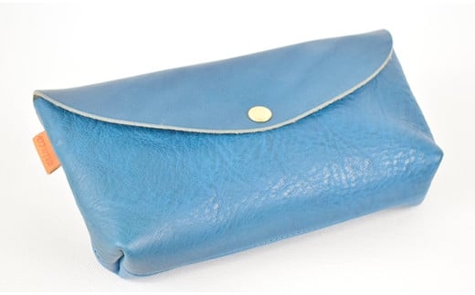 【全6色】栃木レザー ポーチ02M 小物入れ バッグの中もスッキリ 化粧ポーチ/Pouch 02/M/ブルー/minca 425【ファッション 人気 おすすめ 】栃木県栃木市24000衣類・装飾品・工芸品その他 装飾品