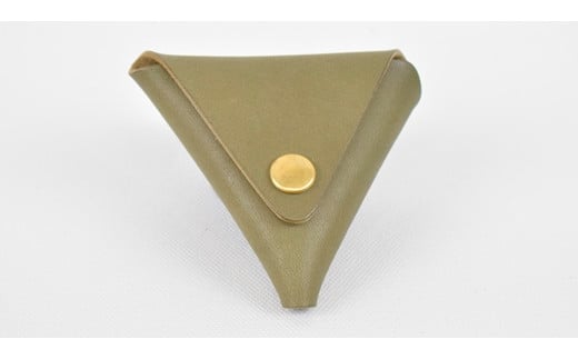 【minca】 栃木レザーの三角コインケース小 小銭入れ コンパクト 小さめ/Coin purse 01/オリーブ 469【雑貨 ファッション 人気 おすすめ 】栃木県栃木市11000衣類・装飾品・工芸品財布
