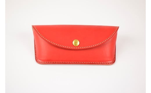 【minca】栃木レザーのメガネケース 本革 /Glasses case 01/レッド 525【ファッション 人気 おすすめ 】栃木県栃木市48000衣類・装飾品・工芸品その他 装飾品・工芸品