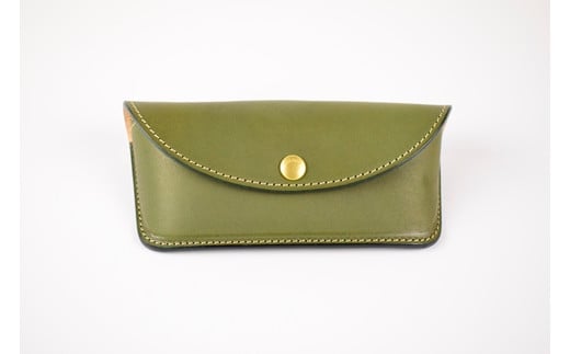 【minca】栃木レザーのメガネケース 本革 /Glasses case 01/オリーブ 525【ファッション 人気 おすすめ 】栃木県栃木市48000衣類・装飾品・工芸品その他 装飾品・工芸品