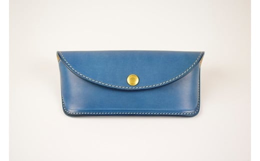 【minca】栃木レザーのメガネケース 本革 /Glasses case 01/ブルー 525【ファッション 人気 おすすめ 】栃木県栃木市48000衣類・装飾品・工芸品その他 装飾品・工芸品