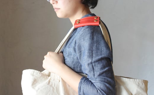 栃木レザー使用|バッグの本革持ち手カバー 2個セット|Handle cover|レッド|minca(全7色)栃木県栃木市12000衣類・装飾品・工芸品鞄・バッグ