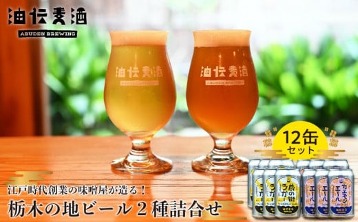 江戸時代創業の味噌屋が造る!栃木の地ビール2種詰合せ【12缶セット】【お酒 さけ 人気 おすすめ  ギフト】栃木県栃木市28000酒・アルコールビール・発泡酒