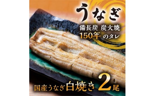 数量限定 国産うなぎ 白焼き(長焼き)120g程度×2本 <オリジナル御朱印付き>  | 明治5年創業の老舗名店 わさび付き 国産養殖うなぎ 栃木県 栃木市栃木県栃木市25000魚介・海産物その他