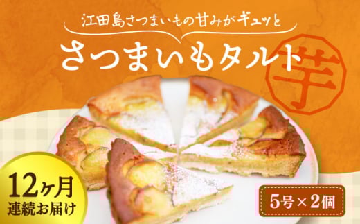 【全12回定期便】【さつまいもの甘みがぎゅっと詰まったタルト】てくてくのさつまいもたると ホール5号× 2個セット 芋 さつまいも サツマイモ さつま芋 スイーツ デザート タルト おやつ