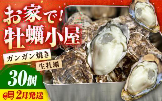 【3月26日(木)着】牡蠣 殻付き かき カキ 【生牡蠣】究極の漁師めし!かきうちの殻付き牡蠣ガンガン焼き 30個 かき 海鮮 和食 海産物簡単 レシピ 広島県産 江田島市/株式会社かきうち [XBK0