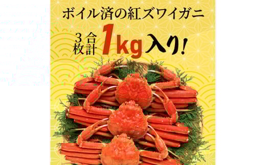 OM-10 紅ずわいがに(A級約350gを3枚)【9月以降発送】鳥取県大山町22000魚介・海産物カニ