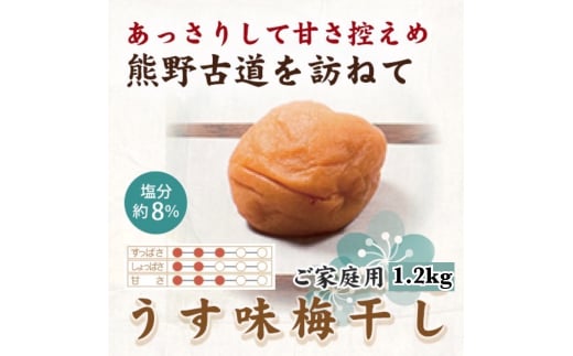 紀州南高梅 うす味梅 1.2kg ご家庭用 【US17】【uts023】和歌山県由良町13000鍋セット・総菜・加工食品漬物・梅干・キムチ