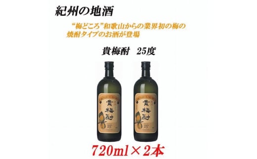 紀州の地酒 貴梅酎 きばいちゅう 25度 720ml×2本【EG09】【evg909】和歌山県由良町14000酒・アルコールウイスキー・洋酒・リキュール