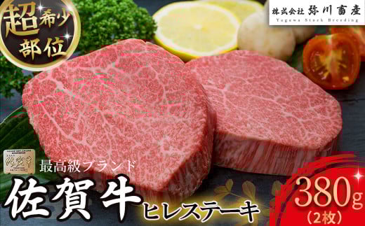 ZD3 佐賀牛 ヒレ ステーキ 合計380g (2枚) ヒレ肉 ヒレ ステーキ 国産牛 和牛 ブランド牛 牛肉 肉 高級 人気 おすすめ 佐賀県 太良町佐賀県太良町40000肉牛肉