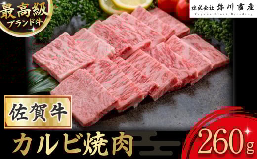O176 佐賀牛 カルビ焼肉 260g カルビ 焼肉 霜降り ギフト 贈答 国産牛 和牛 ブランド牛 牛肉 肉 高級 人気 おすすめ 佐賀県 太良町佐賀県太良町15000肉牛肉