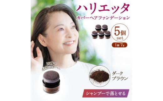 ハリエッタ カバーヘアファンデーション(ダークブラウン)5セット 兵庫県 西宮市兵庫県西宮市28000雑貨・日用品化粧水・乳液・美容品