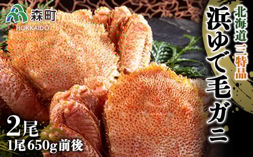 650g前後×2尾 浜ゆで毛蟹 【北海道三特品】〈ワイエスフーズ〉 かに カニ 蟹 ガニ がに 森町 ふるさと納税 北海道 毛蟹 毛かに 毛ガニ 毛カニ mr1-0426北海道森町25000魚介・海産物カニ