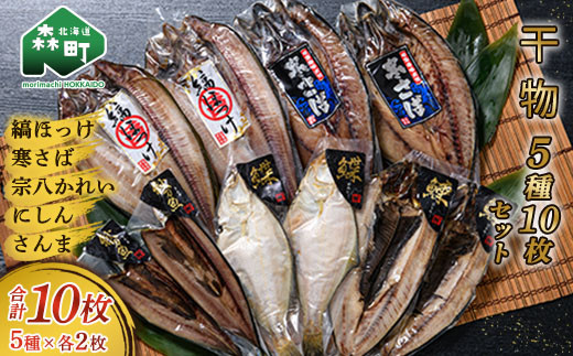 干物5種10枚セット mr1-0169北海道森町18000魚介・海産物干物
