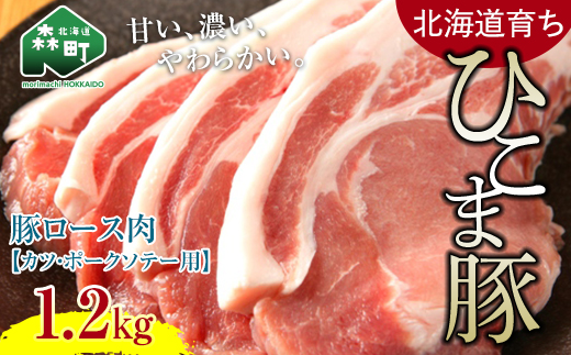選べる配送月 9月発送 【北海道育ち ひこま豚】豚ロース肉1.2kg カツ・ポークソテー用 <酒仙合縁 百将> 森町 豚肉 とんかつ ポーク 北海道産 ふるさと納税 北海道 mr1-0331-9北海道森町16800肉